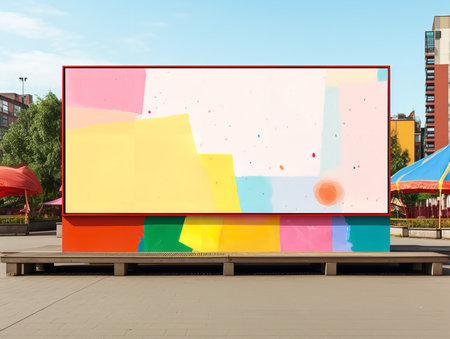 Outdoor Billboard Advertising Mockup - AI Generatedの素材