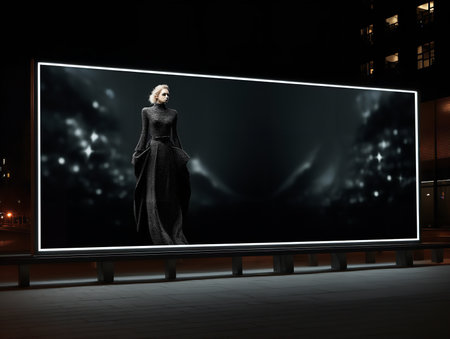 Outdoor Billboard Advertising Mockup - AI Generatedの素材