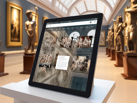 Sleek Digital Tablet Mockup for Tech Displays - AI Generatedの素材