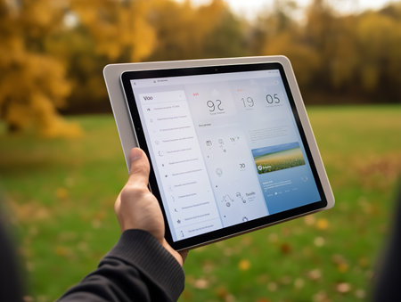 Sleek Digital Tablet Mockup for Tech Displays - AI Generatedの素材
