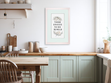 Elegant Framed Artwork Mockup for Interior Decor - AI Generatedの素材