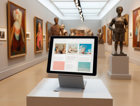 Sleek Digital Tablet Mockup for Tech Displays - AI Generatedの素材