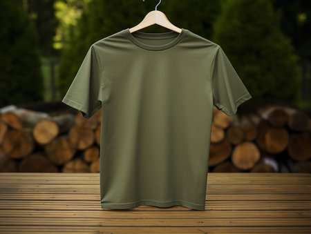 Trendy T-Shirt Design Mockup for Apparel - AI Generatedの素材