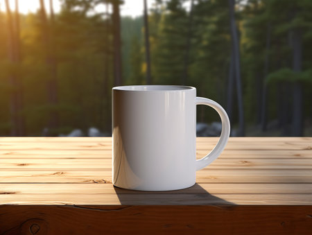 Stylish Ceramic Mug Mockup for Branding - AI Generatedの素材