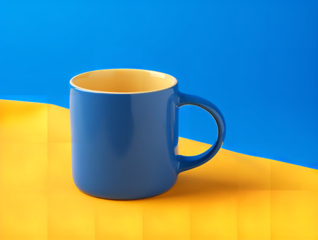 Stylish Ceramic Mug Mockup for Branding - AI Generatedの素材
