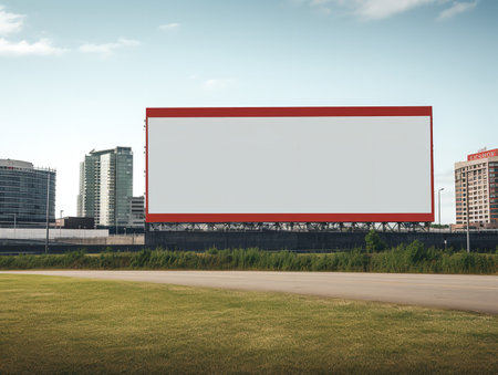 Outdoor Billboard Advertising Mockup - AI Generatedの素材