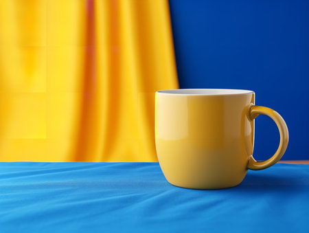 Stylish Ceramic Mug Mockup for Branding - AI Generatedの素材