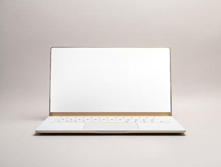 Sleek Laptop Mockup for Business and Education - AI Generatedの素材