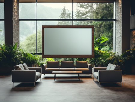 Dynamic LED Screen Mockup for Vibrant Displays - AI Generatedの素材