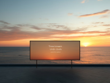 Dynamic LED Screen Mockup for Vibrant Displays - AI Generatedの素材