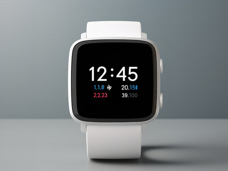 Innovative Smart Watch Mockup for Tech Marketing - AI Generatedの素材