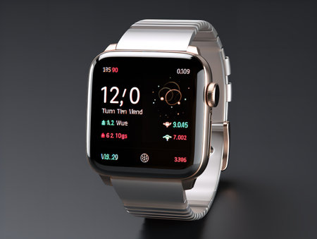 Innovative Smart Watch Mockup for Tech Marketing - AI Generatedの素材