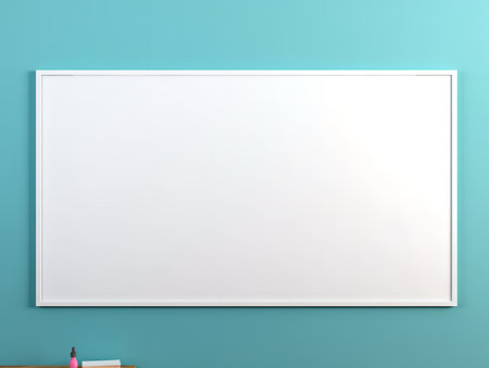 Interactive Whiteboard Mockup for Creative Ideas - AI Generatedの素材