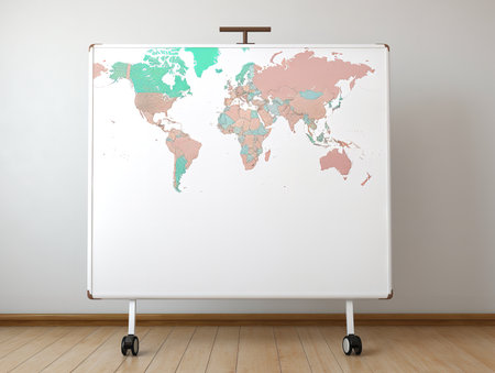 Interactive Whiteboard Mockup for Creative Ideas - AI Generatedの素材