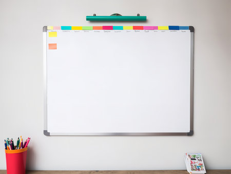 Interactive Whiteboard Mockup for Creative Ideas - AI Generatedの素材