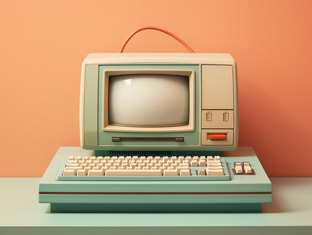 High-Performance Desktop Computer Mockup - AI Generatedの素材