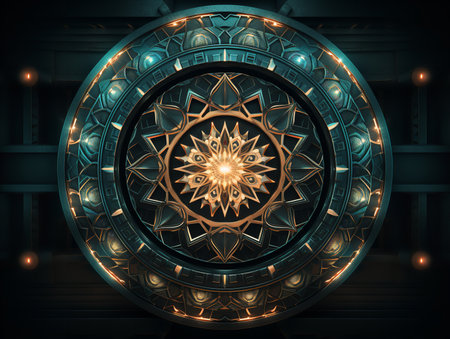 Dynamic LED Screen Mockup for Vibrant Displays - AI Generatedの素材