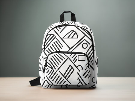 Trendy Backpack Mockup for Fashion and Travel - AI Generatedの素材