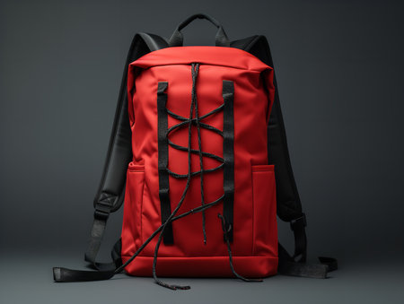 Trendy Backpack Mockup for Fashion and Travel - AI Generatedの素材