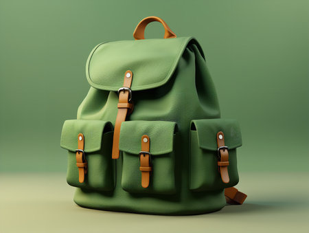 Trendy Backpack Mockup for Fashion and Travel - AI Generatedの素材