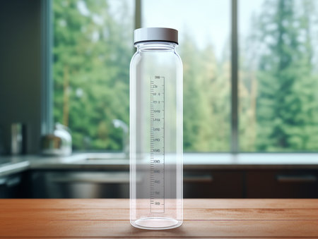 Dynamic Sports Water Bottle Mockup - AI Generatedの素材