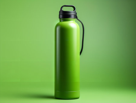 Dynamic Sports Water Bottle Mockup - AI Generatedの素材