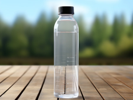 Dynamic Sports Water Bottle Mockup - AI Generatedの素材