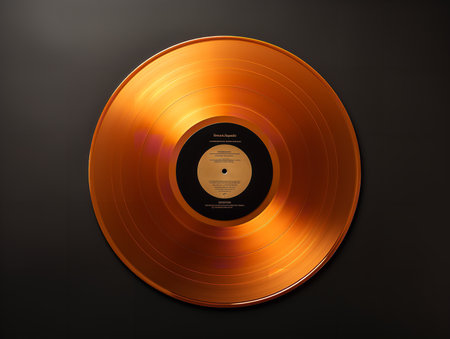 Vintage Vinyl Record Mockup for Music Enthusiasts - AI Generatedの素材