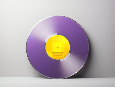Vintage Vinyl Record Mockup for Music Enthusiasts - AI Generatedの素材