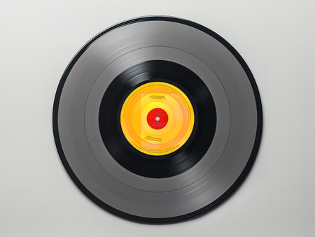Vintage Vinyl Record Mockup for Music Enthusiasts - AI Generatedの素材