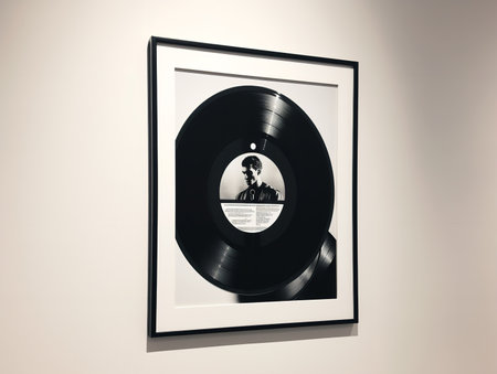 Vintage Vinyl Record Mockup for Music Enthusiasts - AI Generatedの素材