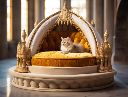 Cozy Pet Bed Mockup for Home and Pet Stores - AI Generatedの素材