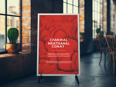 Eye-Catching Poster Mockup for Events and Promotions - AI Generatedの素材