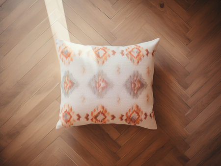 Decorative Throw Pillow Mockup for Interior Styling - AI Generatedの素材