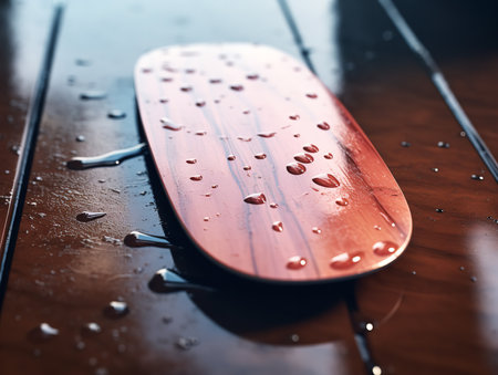 Trendy Skateboard Deck Mockup for Sports and Lifestyle - AI Generatedの素材