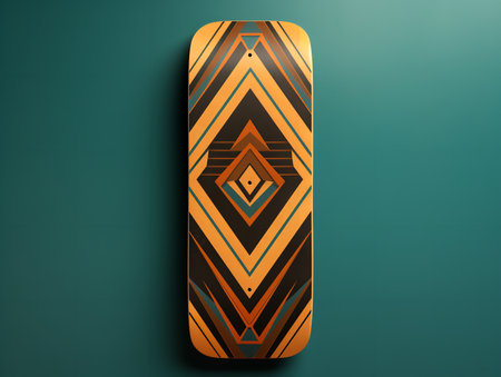 Trendy Skateboard Deck Mockup for Sports and Lifestyle - AI Generatedの素材
