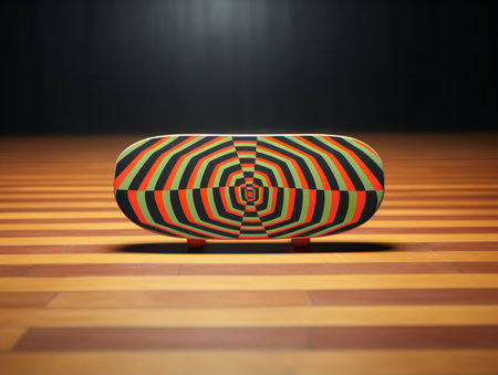 Trendy Skateboard Deck Mockup for Sports and Lifestyle - AI Generatedの素材