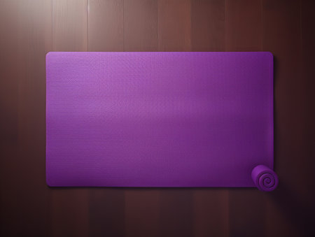 Tranquil Yoga Mat Mockup for Wellness and Fitness - AI Generatedの素材