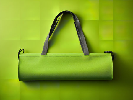 Tranquil Yoga Mat Mockup for Wellness and Fitness - AI Generatedの素材