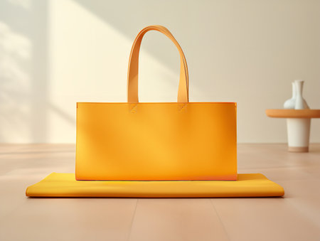 Tranquil Yoga Mat Mockup for Wellness and Fitness - AI Generatedの素材