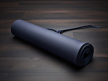 Tranquil Yoga Mat Mockup for Wellness and Fitness - AI Generatedの素材