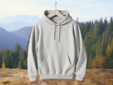 Stylish Hoodie Mockup for Fashion and Casual Wear - AI Generatedの素材