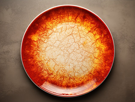 Elegant Ceramic Plate Mockup for Dining and Decor - AI Generatedの素材