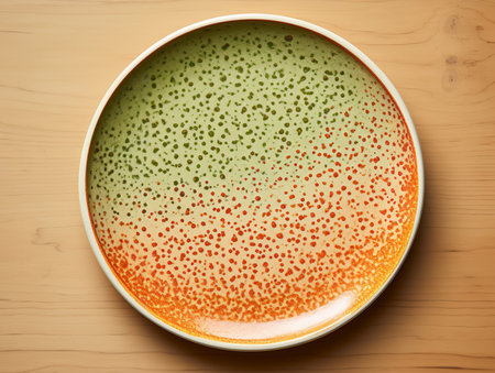 Elegant Ceramic Plate Mockup for Dining and Decor - AI Generatedの素材