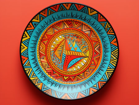 Elegant Ceramic Plate Mockup for Dining and Decor - AI Generatedの素材