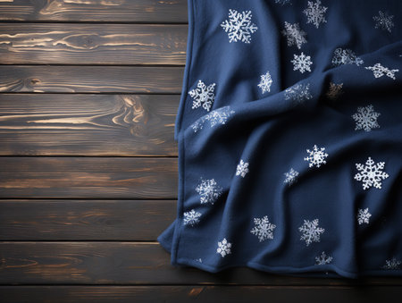 Cozy Fleece Blanket Mockup for Home Comfort - AI Generatedの素材