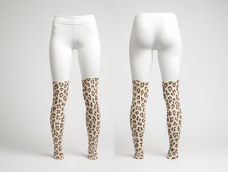 Trendy Leggings Mockup for Fitness and Fashion - AI Generatedの素材