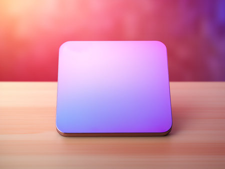 Elegant Ceramic Coaster Mockup for Tableware - AI Generatedの素材