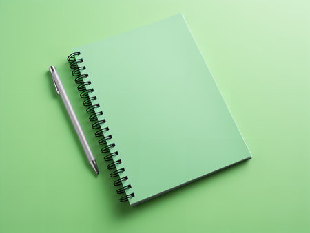Stylish Spiral Notebook Mockup for Notes and Sketches - AI Generatedの素材