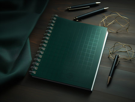 Stylish Spiral Notebook Mockup for Notes and Sketches - AI Generatedの素材